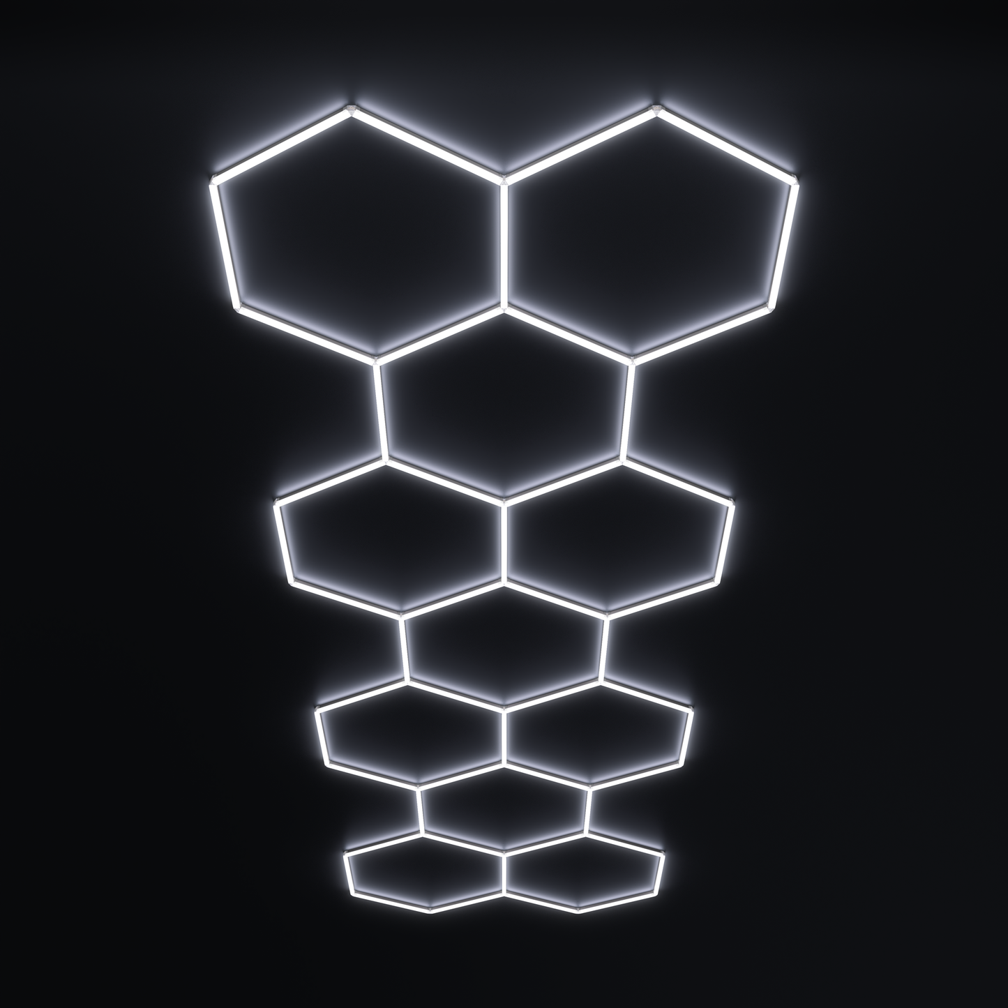 Lampe LED hexagonale en nid d'abeille idéale pour luminaire professionnel ( garage, barber, detailling, salle de sport )