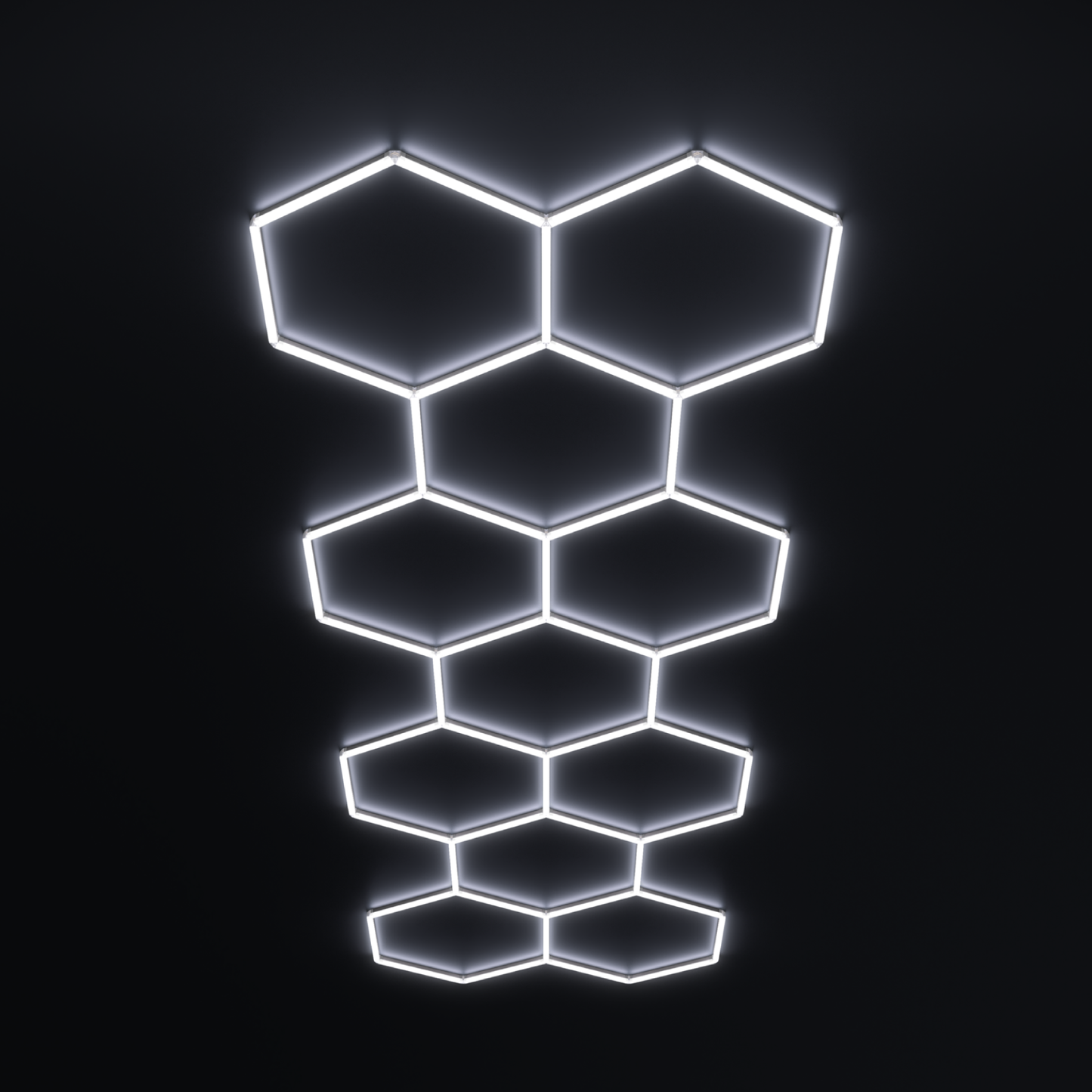 Lampe LED hexagonale en nid d'abeille idéale pour luminaire professionnel ( garage, barber, detailling, salle de sport )