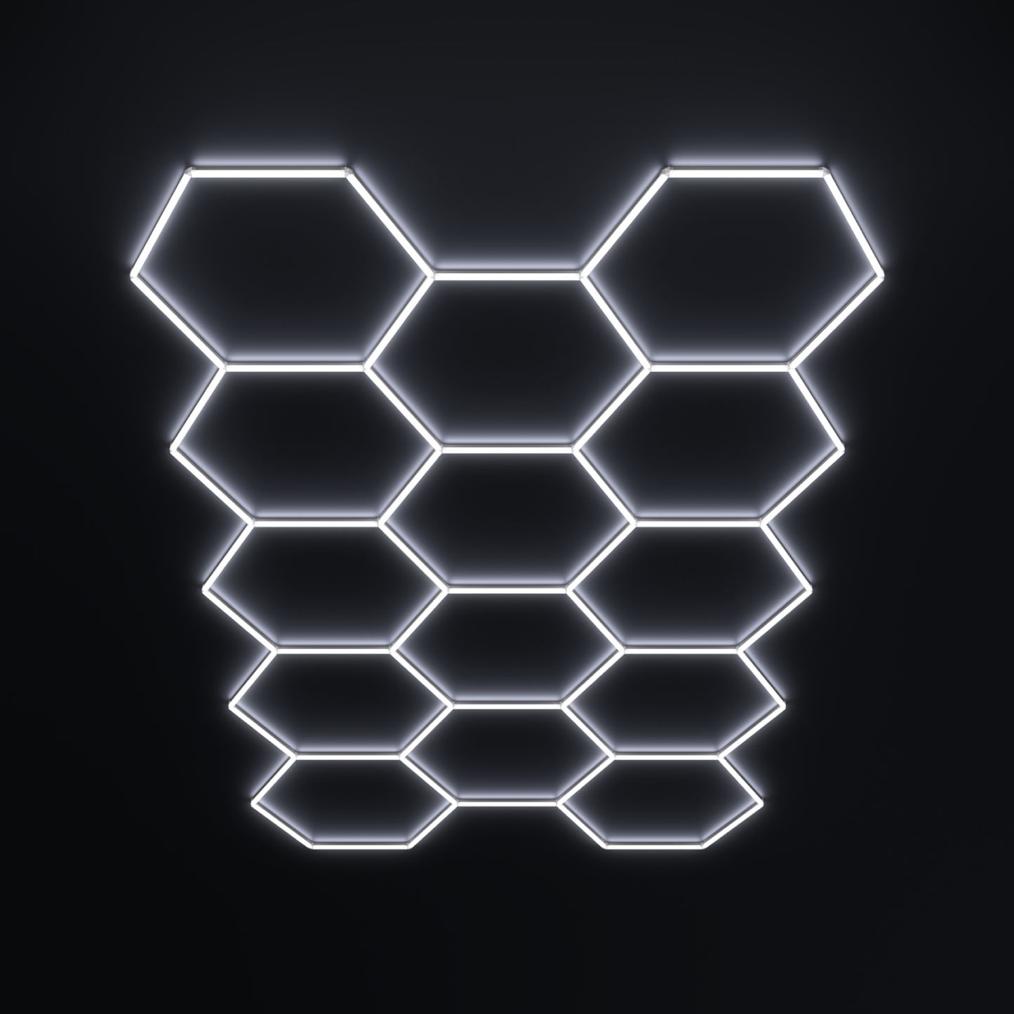 Lampe LED hexagonale en nid d'abeille idéale pour luminaire professionnel ( garage, barber, detailling, salle de sport )