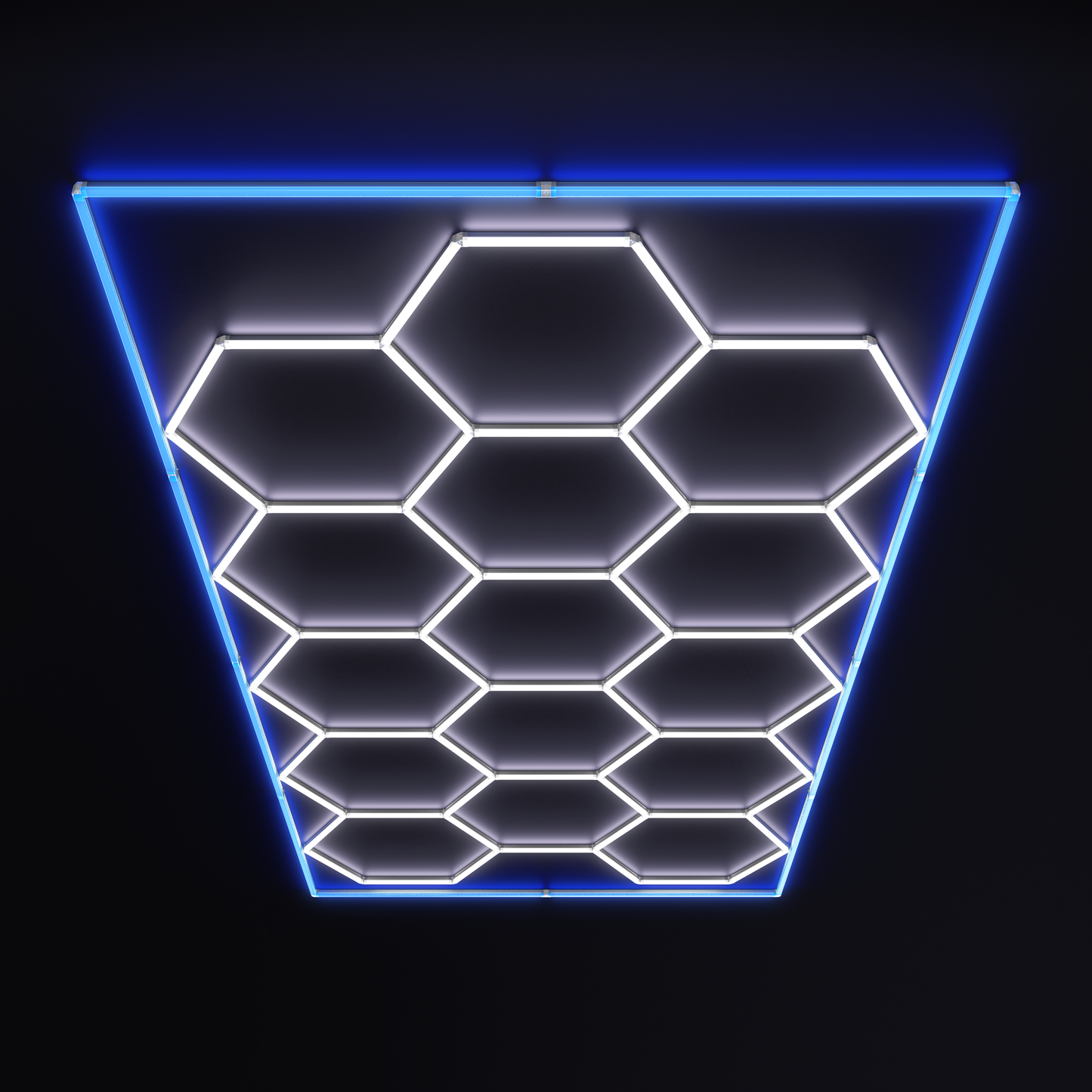 Lampe LED hexagonale en nid d'abeille idéale pour luminaire professionnel ( garage, barber, detailling, salle de sport )