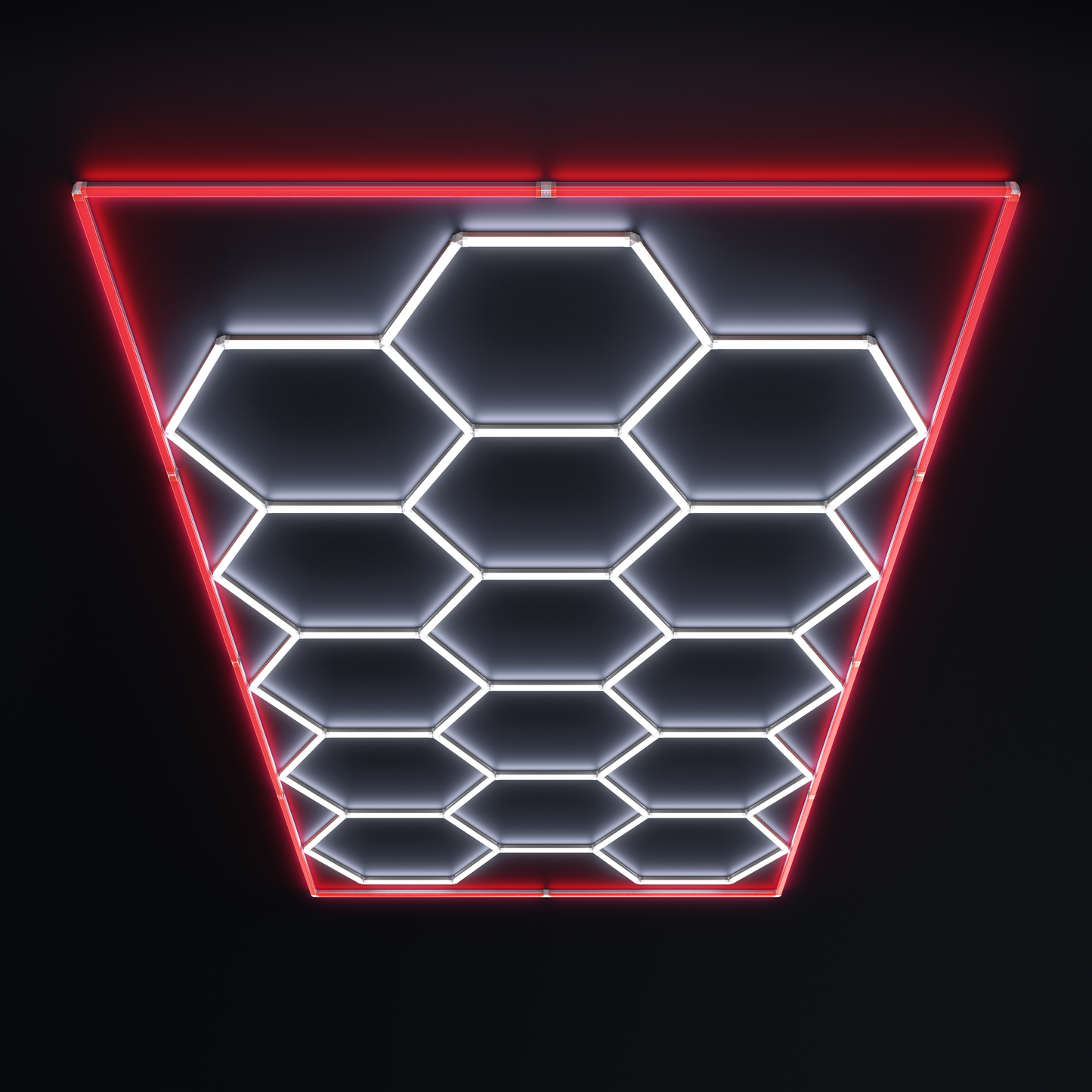 Lampe LED hexagonale en nid d'abeille idéale pour luminaire professionnel ( garage, barber, detailling, salle de sport )