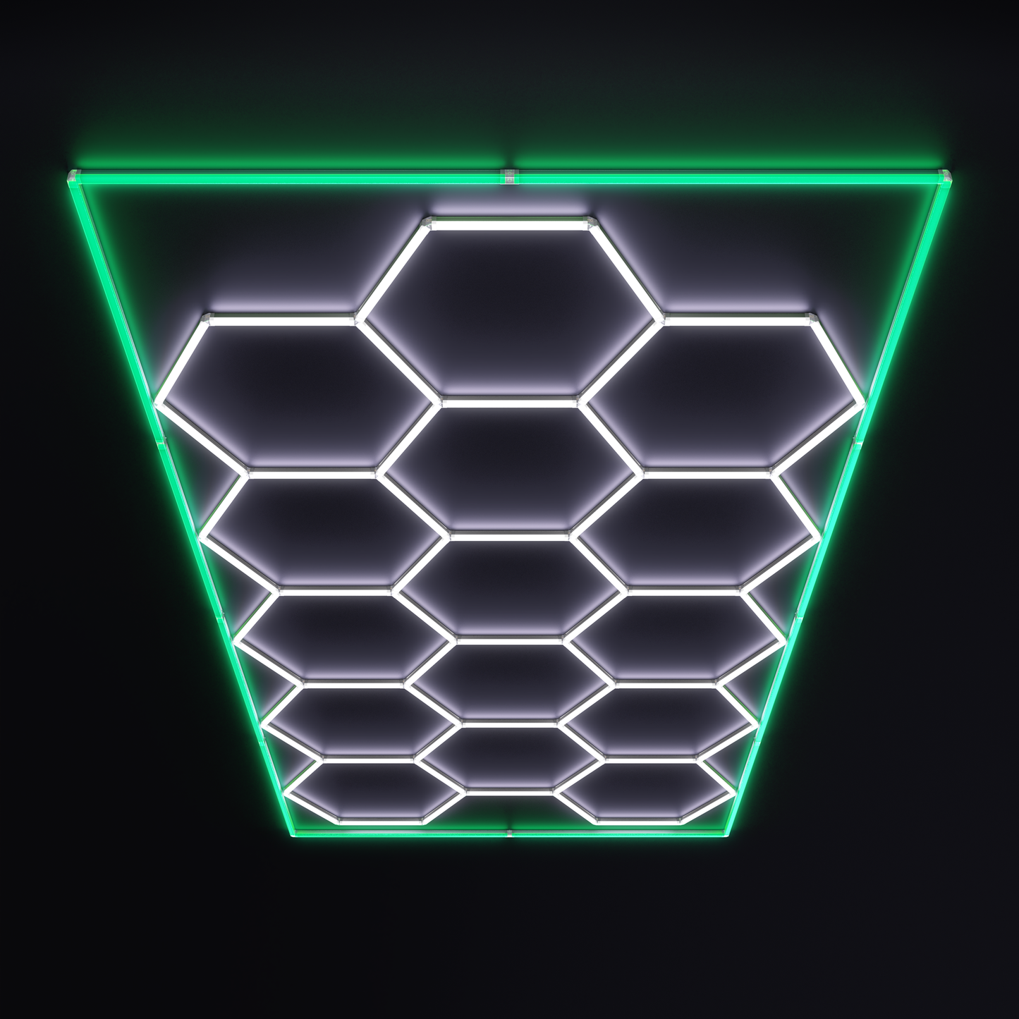 Lampe LED hexagonale en nid d'abeille idéale pour luminaire professionnel ( garage, barber, detailling, salle de sport )