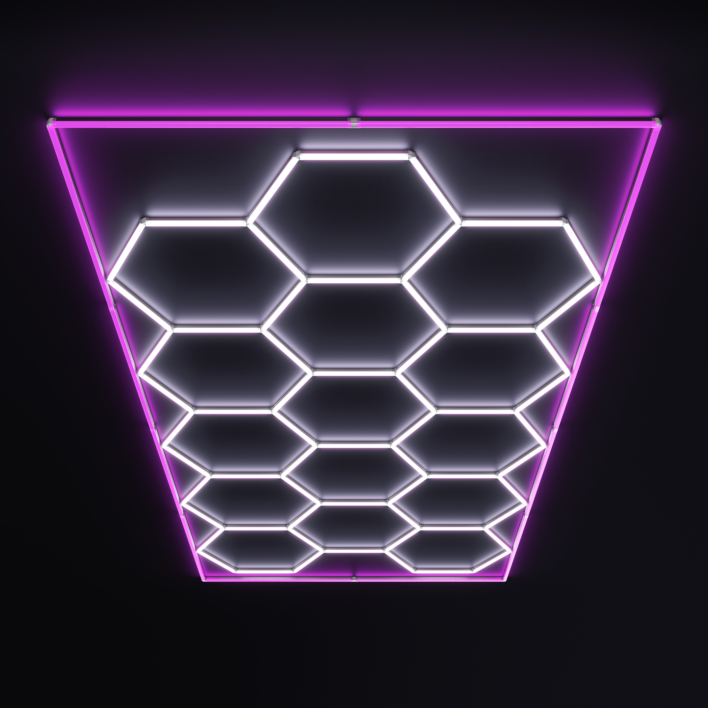 Lampe LED hexagonale en nid d'abeille idéale pour luminaire professionnel ( garage, barber, detailling, salle de sport )