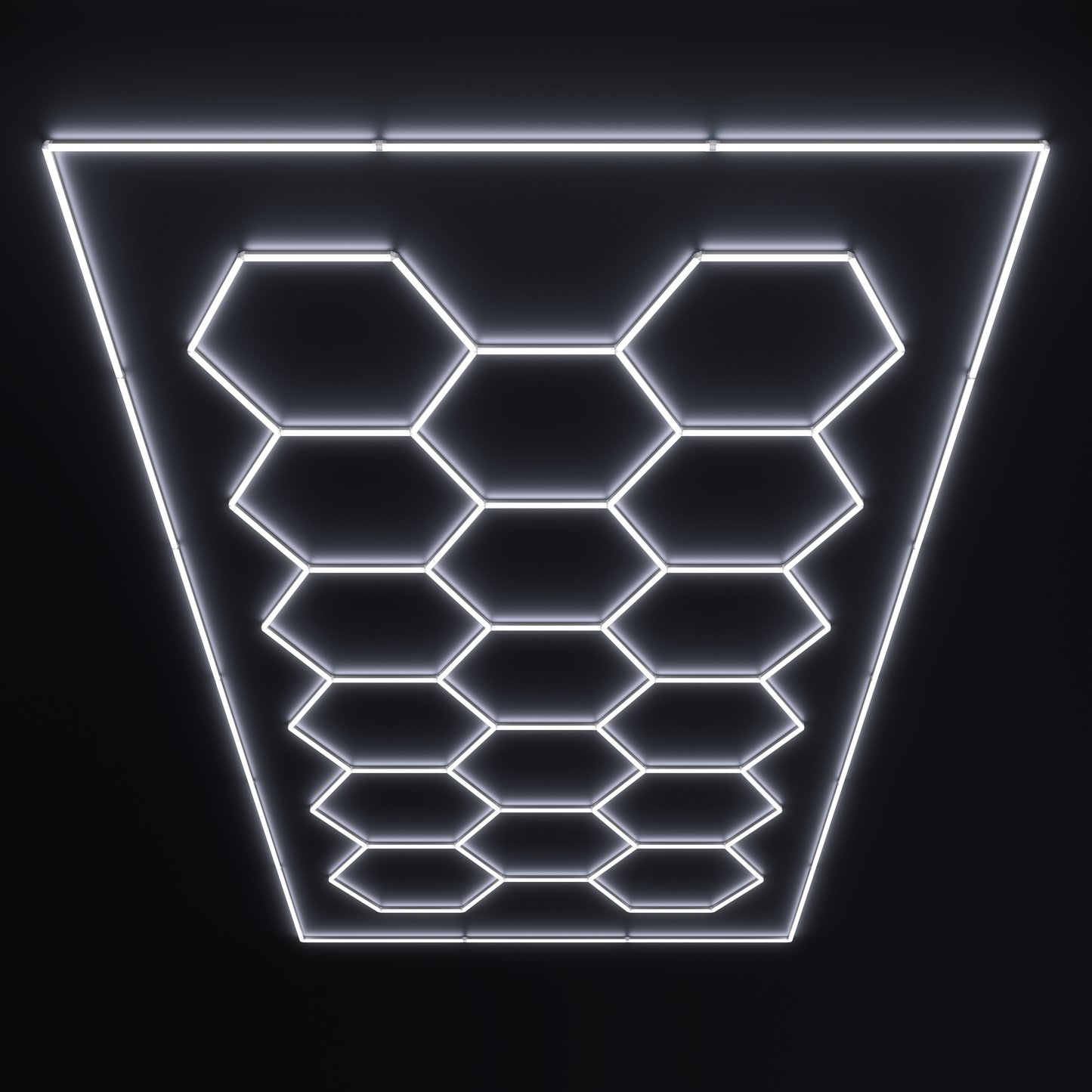 Lampe LED hexagonale en nid d'abeille idéale pour luminaire professionnel ( garage, barber, detailling, salle de sport )