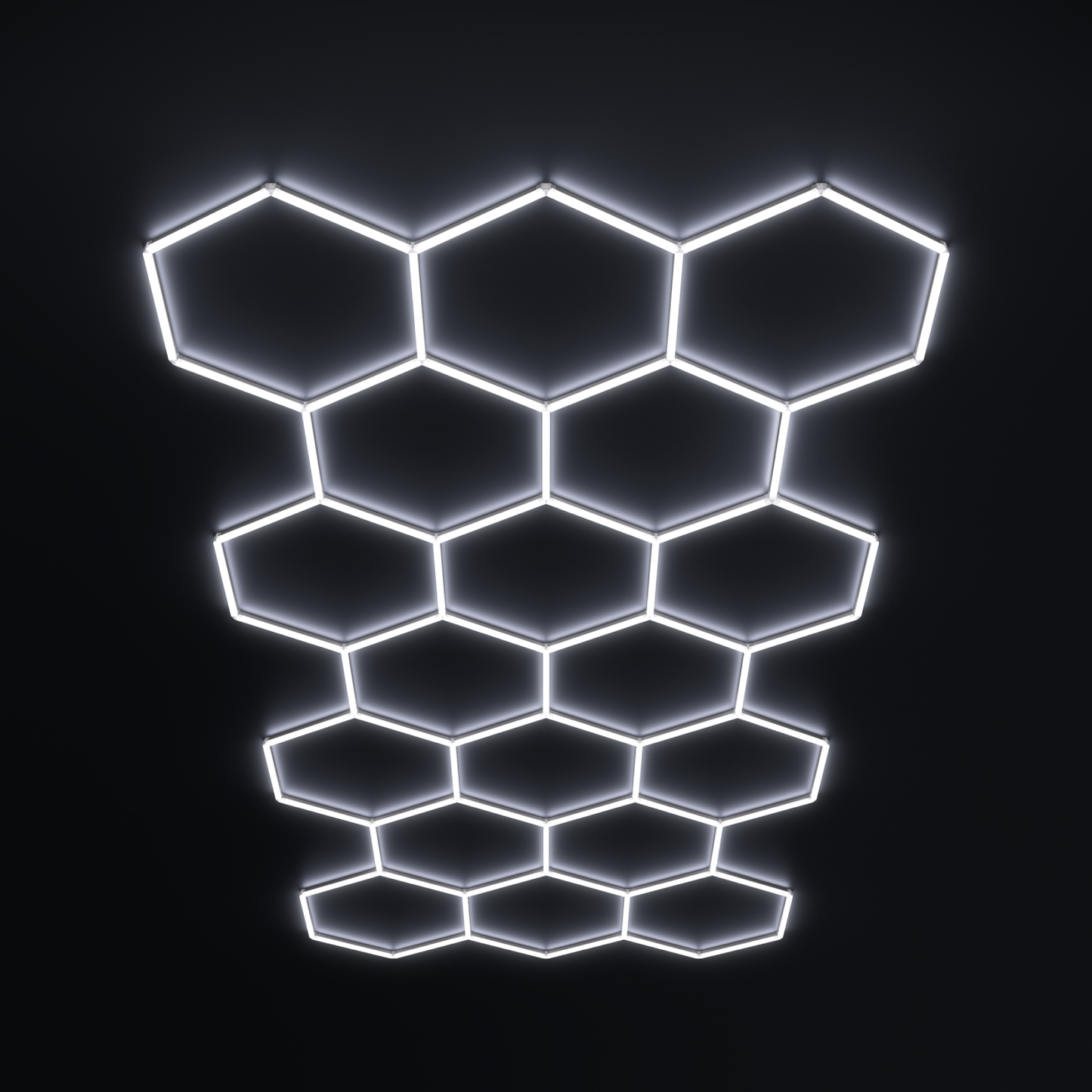 Lampe LED hexagonale en nid d'abeille idéale pour luminaire professionnel ( garage, barber, detailling, salle de sport )
