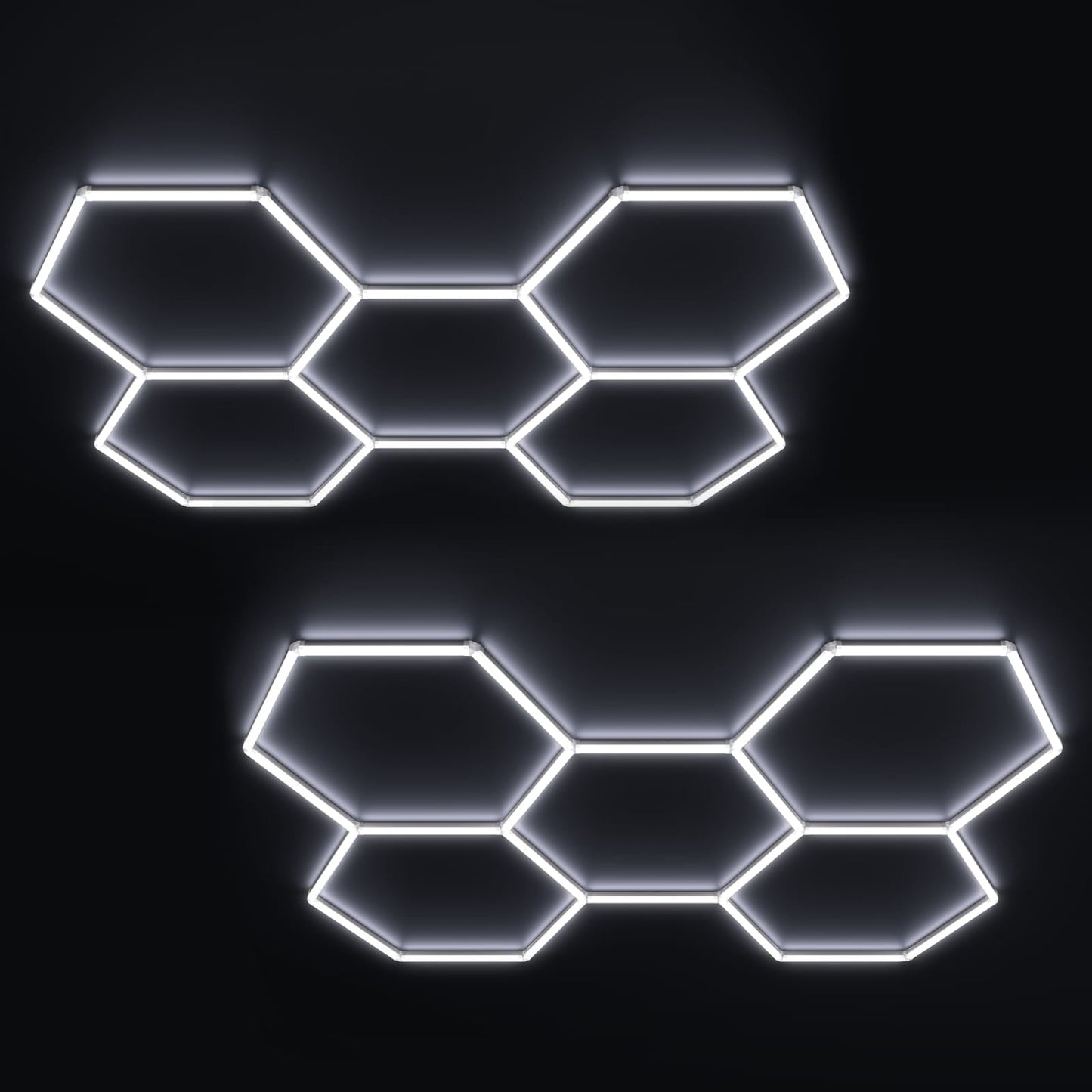 Lampe LED hexagonale en nid d'abeille idéale pour luminaire professionnel ( garage, barber, detailling, salle de sport )