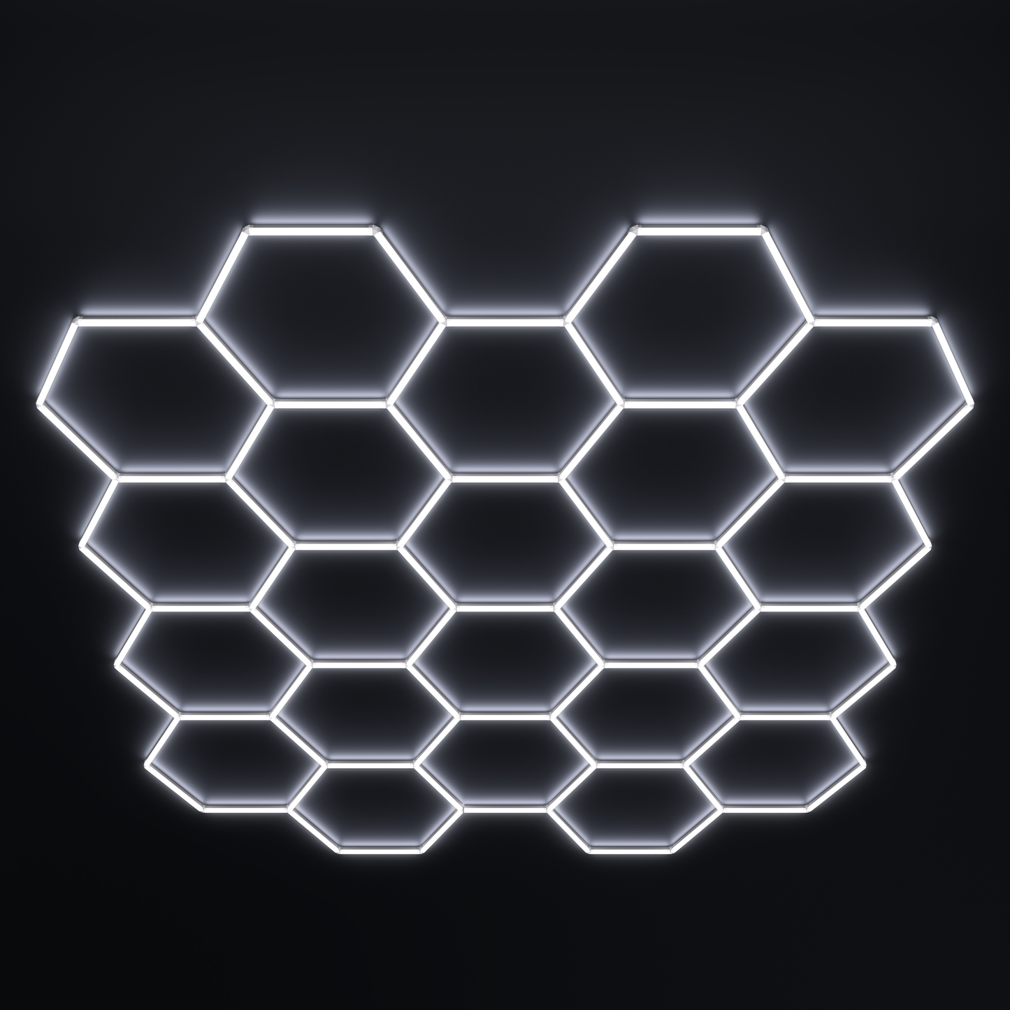 Lampe LED hexagonale en nid d'abeille idéale pour luminaire professionnel ( garage, barber, detailling, salle de sport )