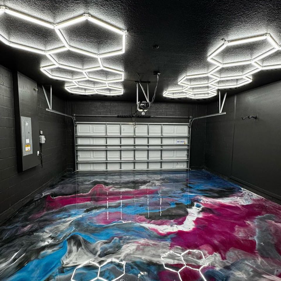 Lampe LED hexagonale en nid d'abeille idéale pour luminaire professionnel ( garage, barber, detailling, salle de sport )