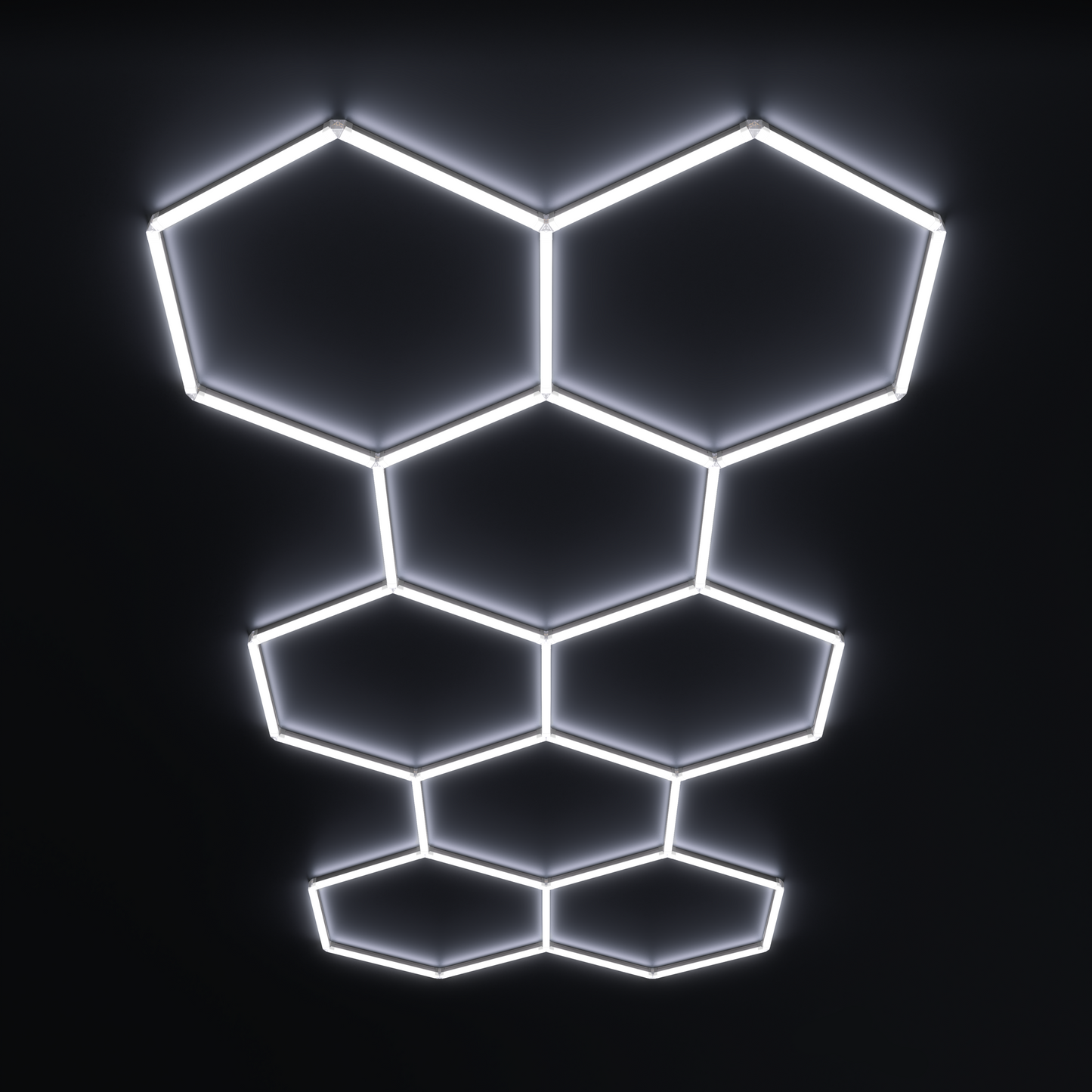 Lampe LED hexagonale en nid d'abeille idéale pour luminaire professionnel ( garage, barber, detailling, salle de sport )