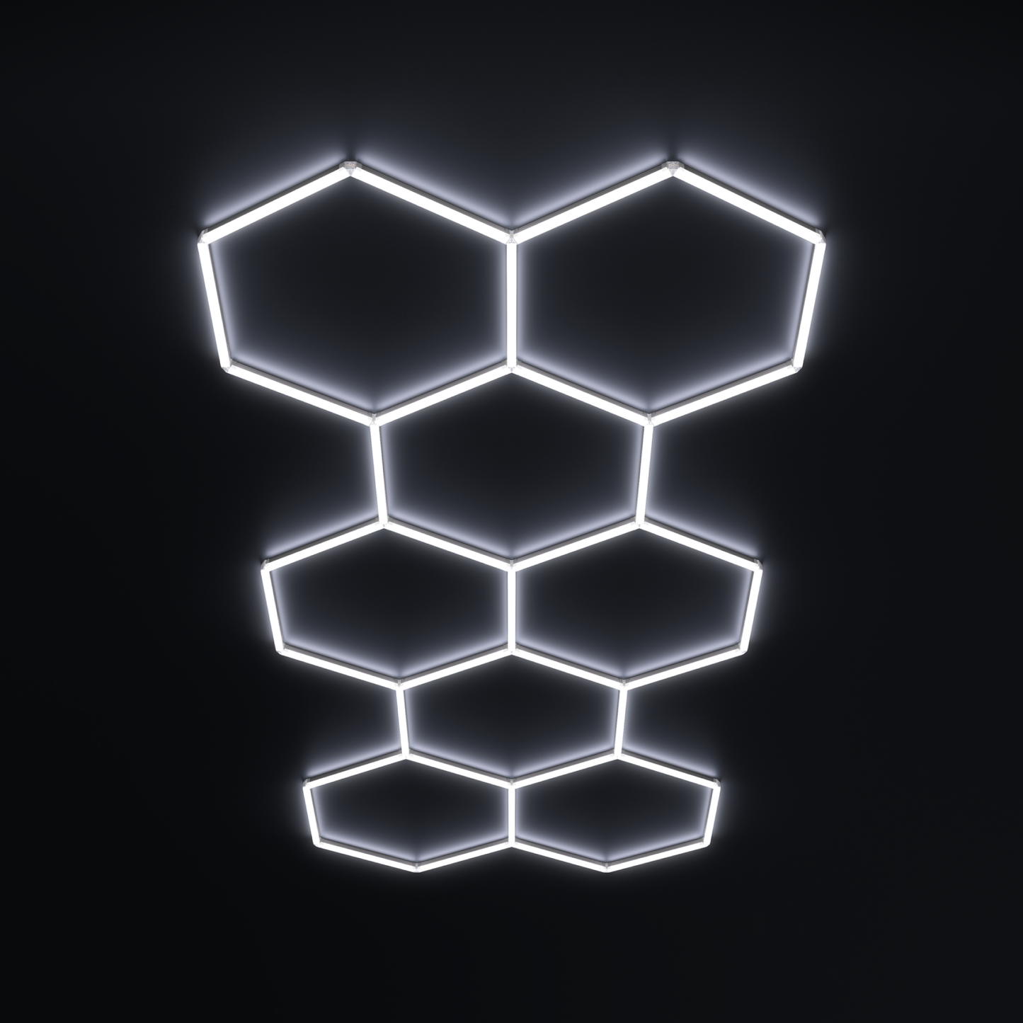 Lampe LED hexagonale en nid d'abeille idéale pour luminaire professionnel ( garage, barber, detailling, salle de sport )