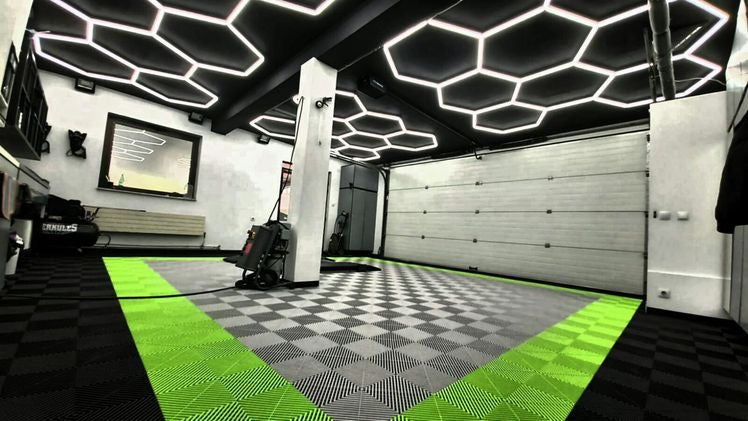 Lampe LED hexagonale en nid d'abeille idéale pour luminaire professionnel ( garage, barber, detailling, salle de sport )