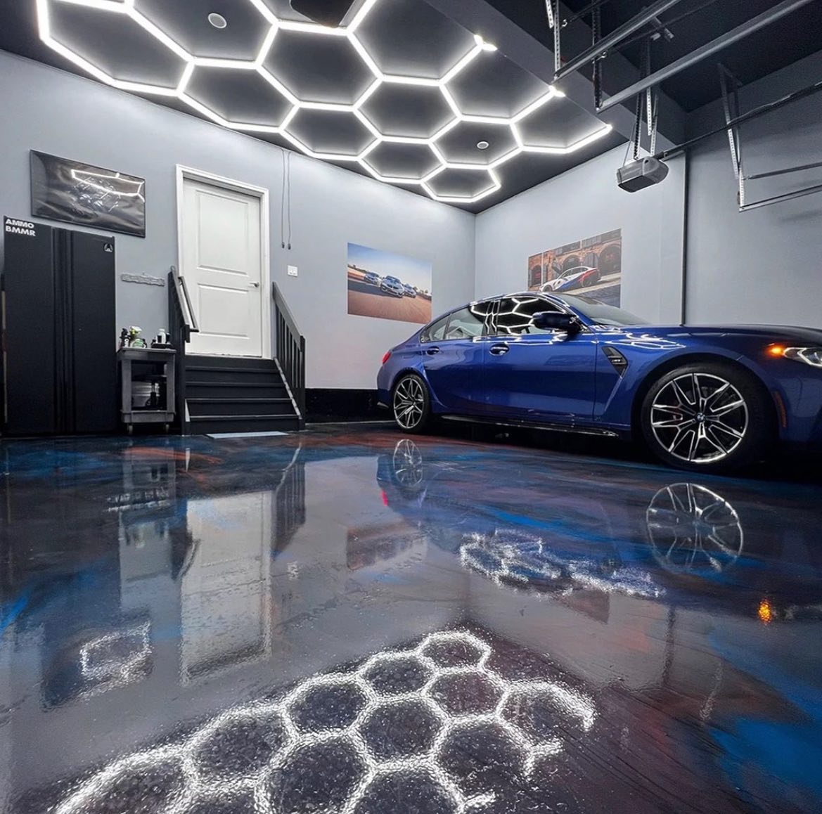 Lampe LED hexagonales en nid d'abeille idéales pour luminaire professionnel ( garage, barber, detailling, salle de sport )