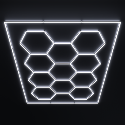 Lampe LED hexagonale en nid d'abeille idéale pour luminaire professionnel ( garage, barber, detailling, salle de sport )