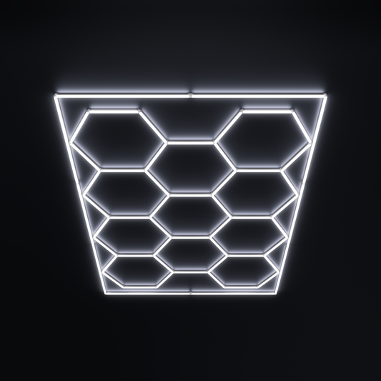 Lampe LED hexagonale en nid d'abeille idéale pour luminaire professionnel ( garage, barber, detailling, salle de sport )