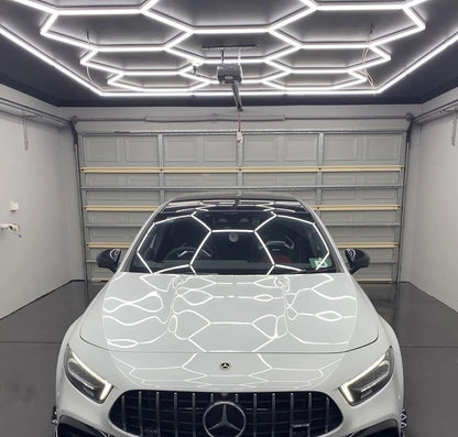 Lampe LED hexagonale en nid d'abeille idéale pour luminaire professionnel ( garage, barber, detailling, salle de sport )