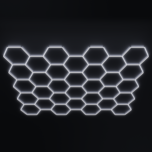 Lampe LED hexagonale en nid d'abeille idéale pour luminaire professionnel ( garage, barber, detailling, salle de sport )